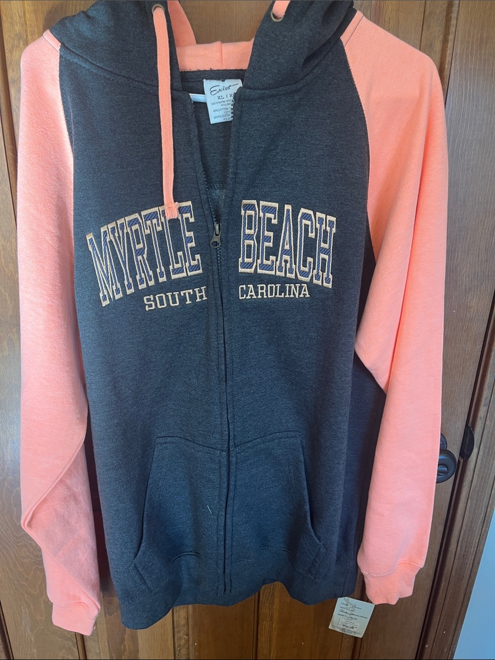 Exist Charcoal Hoodie with Coral Accents
Myrtle Beach